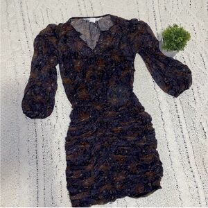 Veronica Beard 100% Silk Purple Dress